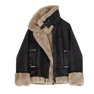 Faux Fur/Leather Winter Jacket